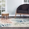 World Rug Gallery Floral Leaves Indoor/Outdoor Area Rug 5'x7' Gray Area Rug 5552MULTI5X7 - alternate 2